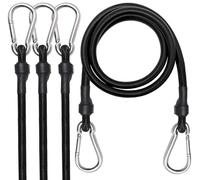 VERSAL 90cm et 180cm Long Tendeurs Elastique avec Mousqueton, Lot de 2/4 Robustes Cordon Élastique avec Crochets Corde de Bagage Sangles pour Camping, Bâches, Tente, Bagages, Voiture, coffres, Velo