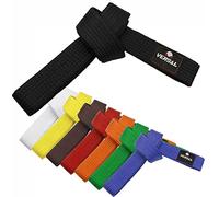 VERSAL Ceinture de karaté pour arts martiaux, 100 % coton, ceinture de classement professionnel pour judo, bjj, taekwondo, jiu jitsu (jaune, 240 cm)