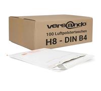 Versando - 100 Enveloppes à bulles, format H8, 290 x 370 mm extérieur, blanc