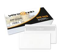 versando 100x enveloppes sans fenêtre DL 110x220 mm blanches :