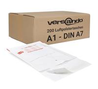 Versando - 200 enveloppes à bulles A1, dimensions extérieures: 120 x 175 mm blanc