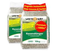 versando 20kg jusqu'à 1000m² d'engrais gazon automne: repousse la mousse et | les mauvaises herbes pour un gazon sain et bien vert Engrais d’automne à effet immédiat - qualité Premium
