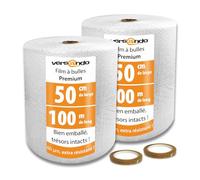 versando 2x Premium film à bulles extra rèsistant 100m x 0,5m expédition,
