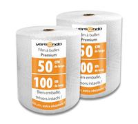 versando 2x Premium film à bulles extra rèsistant 100m x 0,5m expédition,