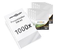 versando lot de 1 000 pochettes A4 Economy avec rebord de reliure