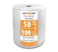 versando Premium film à bulles extra rèsistant 100m x 0,5m expédition, emballage, déménagement papier bulle rouleau à deux couches