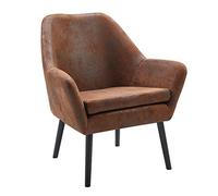 VERSANORA Fauteuil Cabriolet rétro Moderne Tissu Effet Vieilli Salon Teamson Home Divano VNF00033AFEU