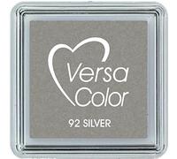 Versasmall Tampon encreur VersaColor Pigment, Petit Cube-Silver, 3,4 x 3,4 x 2 cm