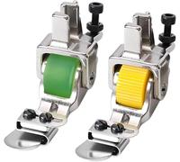 Versatile Adjustable Rolled Hemmer Presser Foot,Roller Presser Rubber Wheel Foot,Adjustable Steel Sewing Foot,Sewing Machine Attachments