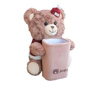 Versatile Compatibility Adds Fun: Featuring A Whimsical Bear-shaped Design, The Car Trash Can Alleviates Driving Fatigue Using Plush Tactile Material, Enhancing Playful Car Interior Decor While Mainta