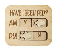Versatile Pet Feeding - Wooden Magnetic Day Display | Animal Daily Feeding Chart, Pet Fed Sign for Little Medium Big Puppy, Kitten Board, Home Indoor Outdoor Schedule Tool