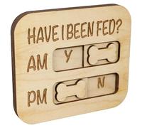 Versatile Pet Feeding - Wooden Magnetic Day Display | Animal Daily Feeding Chart, Pet Fed Sign for Little Medium Big Puppy, Kitten Board, Home Indoor Outdoor Schedule Tool