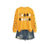 Versatile Women's Sweatshirt, Long Sleeve Crewneck Graphic Pullover for All Year