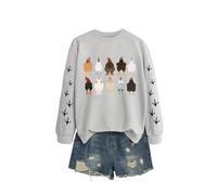 Versatile Women's Sweatshirt, Long Sleeve Crewneck Graphic Pullover for All Year