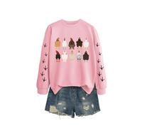 Versatile Women's Sweatshirt, Long Sleeve Crewneck Graphic Pullover for All Year