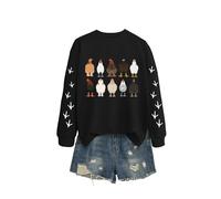 Versatile Women's Sweatshirt, Long Sleeve Crewneck Graphic Pullover for All Year