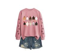 Versatile Women's Sweatshirt, Long Sleeve Crewneck Graphic Pullover for All Year