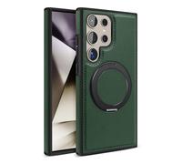 Versatileyus for Samsung Swivel Stand Premium Leather Case with Invisible Stand, for Samsung S25 S24 S23 S22 Ultra Plus (for Samsung S23 Ultra,Green)