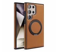 Versatileyus for Samsung Swivel Stand Premium Leather Case with Invisible Stand, for Samsung S25 S24 S23 S22 Ultra Plus (for Samsung S25 Ultra,Brown)