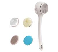 Versatilitys Brosse de douche avec tête interchangeable et double poignée pour améliorer la propreté de la peau de la douche