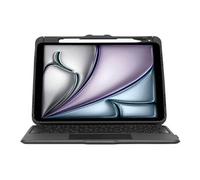 Versavu - Clavier et étui (boîtier de clavier) - avec trackpad - rétroéclairé - sans fil - Bluetooth 5.0 - QWERTY - Nordique - noir - pour Apple