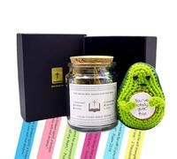 Verse de la Bible avec poupée d'avocat au crochet positif, versets bibliques à code couleur dans un pot, cadeaux chrétiens inspirants pour femmes et hommes, cadeaux religieux de remise de diplôme pour