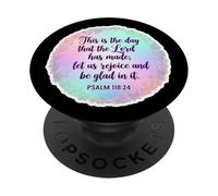 Verse de la Bible chrétienne « This is The Day That The Lord Has Made » PopSockets PopGrip Adhésif