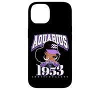 Verseau 1953 Afro Queen Zodiac Cadeaux d'anniversaire Coque pour iPhone 14