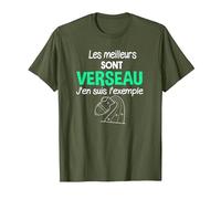 Verseau Astrologie Janvier Cadeau Anniversaire Humour Homme T-Shirt, Homme, Olive, XXL
