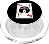 Verseau Astrologie Noire Reine Coeurs Blackjack Cartes Poker PopSockets PopGrip pour MagSafe