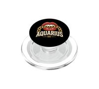 Verseau Lèvres Or Chaîne Zodiaque Astrologie Design PopSockets PopGrip pour MagSafe