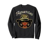 Verseau Reine Camo Femme Noir Anniversaire Signe du Zodiaque Sweatshirt