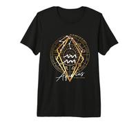 Verseau Signe du Zodiaque Horoscope Astrologie Signe du Zodiaque T-Shirt Haut de Gamme