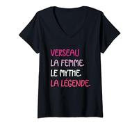 Verseau Signe zodiaque humour femme Verseau T-Shirt avec Col en V