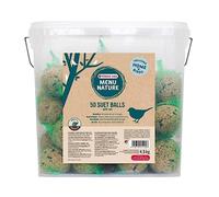 Boules de graisse pour oiseaux de la nature Versele Laga Menu Nature - Seau de 50 boules de 90 g avec filet