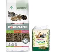 VERSELE-LAGA Complete Cavia Aliments extrudés pour cochons d'Inde 8 kg + Nature Timothy Hay Foin 1 kg