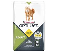 VERSELE LAGA - Croquettes Chat Opti Life Adult - Nourriture pour Chat Adulte - sans Céréales - Au Poulet - 2,5 kg
