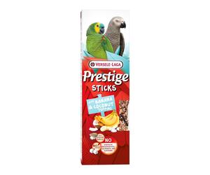 VERSELE-LAGA Prestige Sticks 2 flacons avec des saupoudrages de banane et de noix de coco pour les grands perroquets 140g