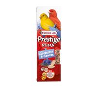 Versele-Laga Prestige Sticks Supersemences et Fleurs pour canaris | Pack Double | 2 x 60 g | Snack pour canaris | sans conservateurs synthétiques ni colorants ou arômes