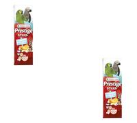 Versele-Laga Prestige Sticks Perroquets à la Banane & au Coco | Pack Double | 2 x 140 g | Snack pour Perroquets | Sans sucre ajouté et sans conservateurs synthétiques