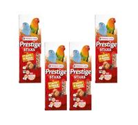 Versele-Laga Prestige Sticks petits perroquets avec noix et nappage aux raisins | Pack de 4 | 4 x 60 g | Snack pour petits perroquets et perruches | Sans conservateurs synthétiques