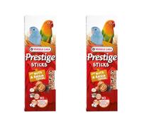 Versele-Laga Prestige Sticks Petits perroquets avec Noix et nappage aux Raisins | Pack Double | 2 x 60 g | Snack pour Petits perroquets et perruches | sans conservateurs synthétiques