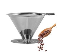 Verser sur un goutteur de café en acier inoxydable,Verser sur un goutteur de café en acier inoxydable | Goutteur de en sans papier,Filtre à réutilisable sans papier, versez