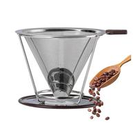 Verser sur un goutteur de café en acier inoxydable,verser sur un goutteur de café,Goutteur de en acier inoxydable sans papier | Filtre à cône en métal, filtre à réutilisable sans papier, tas