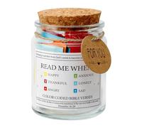 Verses bible dans un bocal, presse à scripture en verre, cadeau de foi chrétienne, cadeau de Saint-Valentin, version biblique Lisez-moi quand vous me lisez