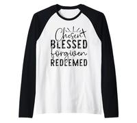 Verset biblique Choisi, bienheureux, pardonné et racheté, Foi chrétienne Manche Raglan