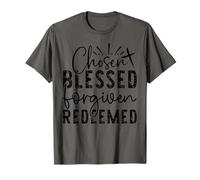 Verset biblique Choisi, bienheureux, pardonné et racheté, Foi chrétienne T-Shirt