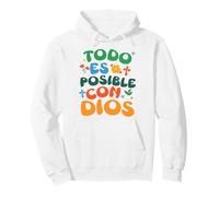 Verset biblique chrétien en Espagnol Con Dios Todo ES Posible Sweat à Capuche