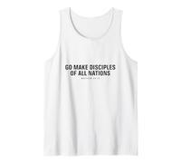 Verset biblique chrétien Go Make Disciples of All Nations Débardeur