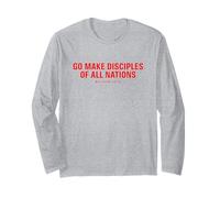 Verset biblique chrétien Go Make Disciples of All Nations Manche Longue